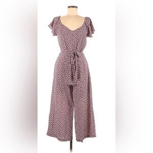 Purple Floral Jumpsuit (M)